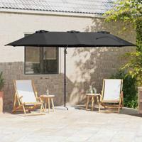 Tuin Cantilever Parasol met slot Zwart Large Poedergecoat staal