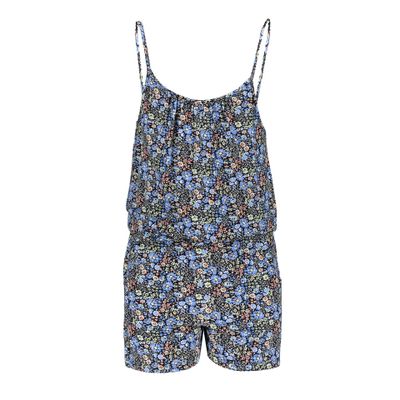 Geisha Meisjes jumpsuit AOP - Blauw / groen bloemen