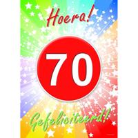 Verjaardag deurposter - 70 jaar - 59 x 42 cm - leeftijd feestartikelen