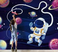 Fotobehang kinderen astronaut in de ruimte