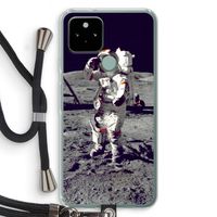 Spaceman: Pixel 5 Transparant Hoesje met koord