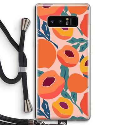 Perzik: Samsung Galaxy Note 8 Transparant Hoesje met koord