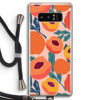 Perzik: Samsung Galaxy Note 8 Transparant Hoesje met koord