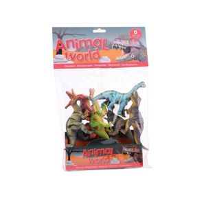 6x Plastic dinosaurussen speelgoed figuren 10-14 cm