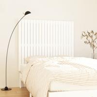 Wandhoofdbord 127,5x3x110 cm massief grenenhout wit