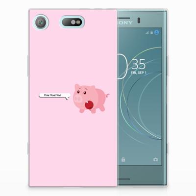 Sony Xperia XZ1 Compact Telefoonhoesje met Naam Pig Mud Sony Xperia XZ1 Compact Telefoonhoesje met Naam Pig Mud
