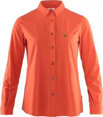 Fjallraven Ovik Lite LS Blouse Dames Rood Fjallraven Ovik Lite LS Blouse Dames Rood