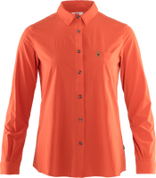 Fjallraven Ovik Lite LS Blouse Dames Rood - thumbnail