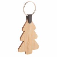 Kerstboom sleutelhanger Hout