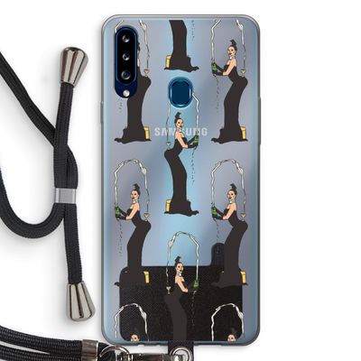 Pop Some Kim: Samsung Galaxy A20s Transparant Hoesje met koord