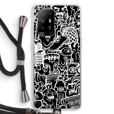Vexx Black Mixtape: Oppo A95 5G Transparant Hoesje met koord