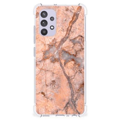 Samsung Galaxy A32 4G | A32 5G Enterprise Editie Anti-Shock Hoesje Marmer Oranje Samsung Galaxy A32 4G | A32 5G Enterprise Editie Anti-Shock Hoesje Marmer Oranje