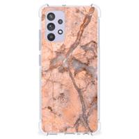 Samsung Galaxy A32 4G | A32 5G Enterprise Editie Anti-Shock Hoesje Marmer Oranje