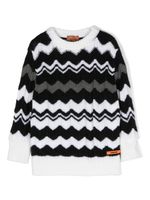 Missoni Kids pull à motif zig zag - Noir