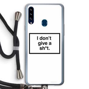 Don't give a shit: Samsung Galaxy A20s Transparant Hoesje met koord