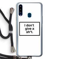 Don't give a shit: Samsung Galaxy A20s Transparant Hoesje met koord