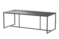 Quatro Tafelframe Antracite met HPL Dark Grey tafelblad 220 x 95 cm - 4SO