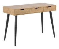 Bureau / Sidetable 'Märta' 110 x 50cm, kleur zwart / eiken