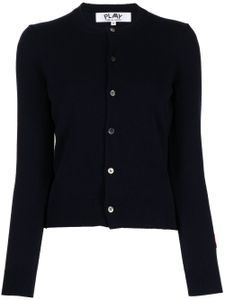 Comme Des Garçons Play cardigan en laine à patch logo - Bleu