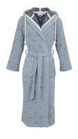 Carl Ross Carl Ross Dames Badjas Velours met Capuchon 623300 Iceblue/Basalt 48/50 Carl Ross Carl Ross Dames Badjas Velours met Capuchon 623300 Iceblue/Basalt 48/50