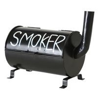 Zwarte terras asbak Smoker 20 cm   -