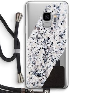 Gespikkelde marmer: Samsung Galaxy S9 Transparant Hoesje met koord
