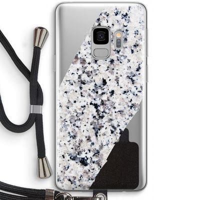 Gespikkelde marmer: Samsung Galaxy S9 Transparant Hoesje met koord
