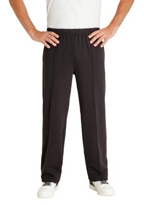 Comfortabele herenbroek met vouw zwart
