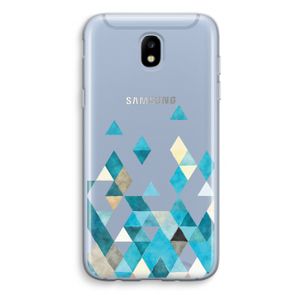 Gekleurde driehoekjes blauw: Samsung Galaxy J5 (2017) Transparant Hoesje