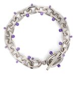 Rabanne collier XL serti de perles - Argent