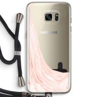 Peach bath: Samsung Galaxy S7 Edge Transparant Hoesje met koord