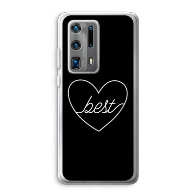 Best heart black: Huawei P40 Pro Plus Transparant Hoesje