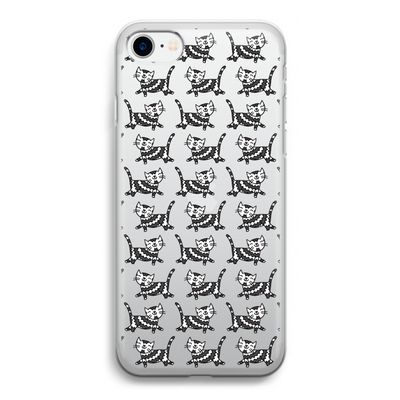 Zwarte poes: iPhone SE 2020 Transparant Hoesje