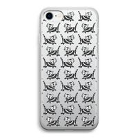 Zwarte poes: iPhone SE 2020 Transparant Hoesje