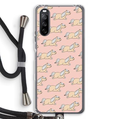 Ponys: Sony Sony Xperia 10 III Transparant Hoesje met koord