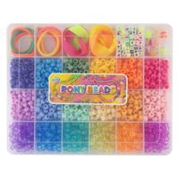 Creative Craft Group Pony beads & accessoires in opbergdoos, 18 kleuren Creative Craft Group Pony beads & accessoires in opbergdoos, 18 kleuren