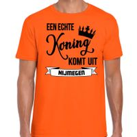 Oranje Koningsdag t-shirt - echte Koning komt uit Breda - heren - thumbnail