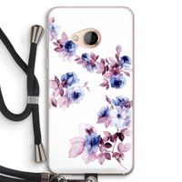 Waterverf bloemen: HTC U Play Transparant Hoesje met koord