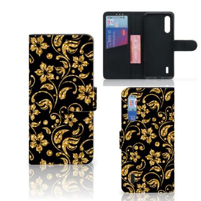 Xiaomi Mi 9 Lite Hoesje Gouden Bloemen Xiaomi Mi 9 Lite Hoesje Gouden Bloemen