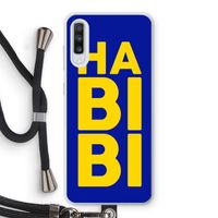 Habibi Blue: Samsung Galaxy A70 Transparant Hoesje met koord