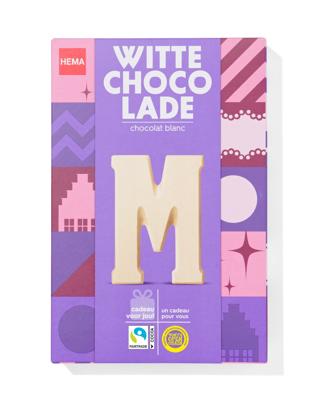 051 Chocoladeletter Wit M 140g
