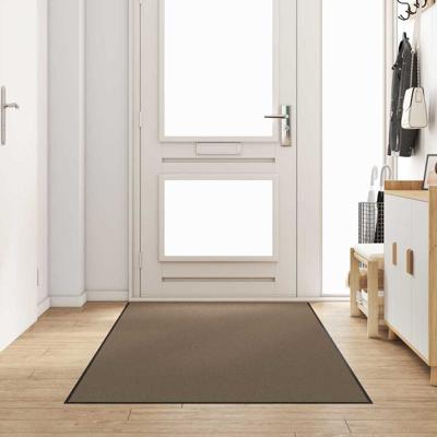 Deurmat Beige en zwart 120 x 250 cm Polypropyleen en vinyl