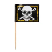 Set 24 Vlaggenprikkers Piraten (7cm) - thumbnail