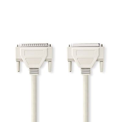 Nedis Seriële Kabel | D-SUB 25-Pins Male naar D-SUB 25-Pins Female | 5 m | 1 stuks - CCGP52110IV50 CCGP52110IV50