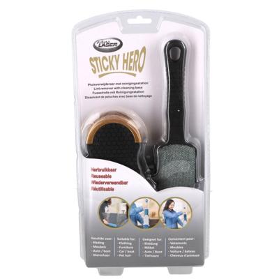 Overige Merken Aqua laser sticky hero kledingborstel goud/zwart