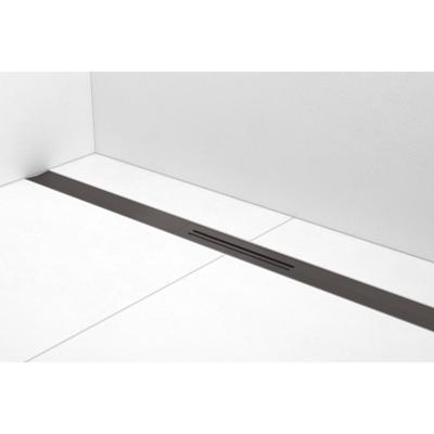Douchegoot Easy Drain R-Line Clean 100cm Brushed Black Chrome