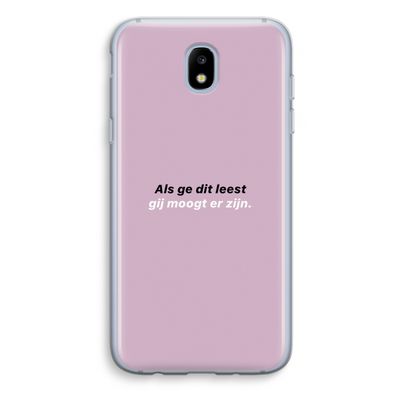 gij moogt er zijn: Samsung Galaxy J5 (2017) Transparant Hoesje