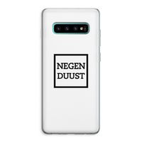 Negenduust vierkant: Samsung Galaxy S10 Plus Transparant Hoesje