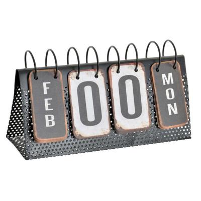 Tafelkalender DKD Home Decor Wit Zwart 34 x 13 x 21 cm