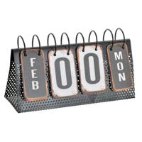 Tafelkalender DKD Home Decor Wit Zwart 34 x 13 x 21 cm